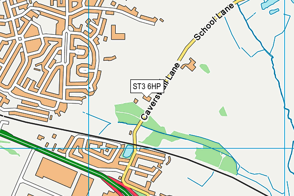 ST3 6HP map - OS VectorMap District (Ordnance Survey)