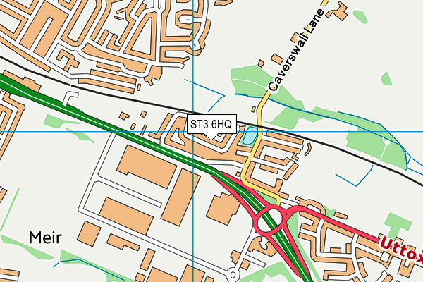 ST3 6HQ map - OS VectorMap District (Ordnance Survey)