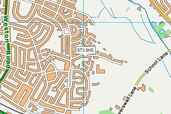 ST3 6HS map - OS VectorMap District (Ordnance Survey)