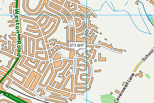 ST3 6HT map - OS VectorMap District (Ordnance Survey)