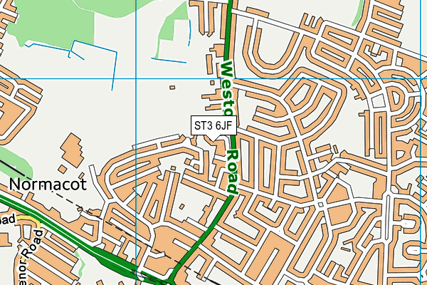 ST3 6JF map - OS VectorMap District (Ordnance Survey)