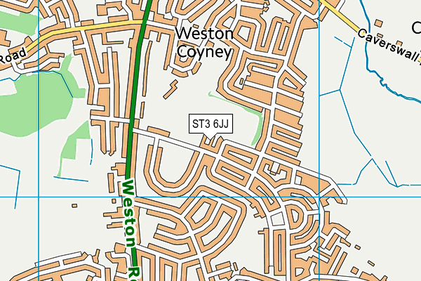 ST3 6JJ map - OS VectorMap District (Ordnance Survey)