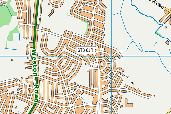 ST3 6JR map - OS VectorMap District (Ordnance Survey)
