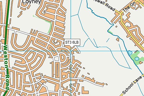 ST3 6LB map - OS VectorMap District (Ordnance Survey)