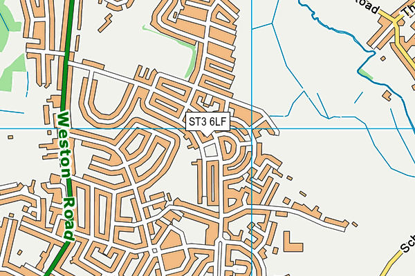 ST3 6LF map - OS VectorMap District (Ordnance Survey)