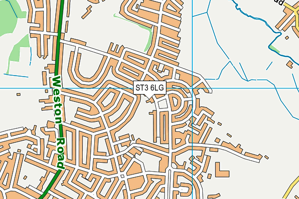 ST3 6LG map - OS VectorMap District (Ordnance Survey)