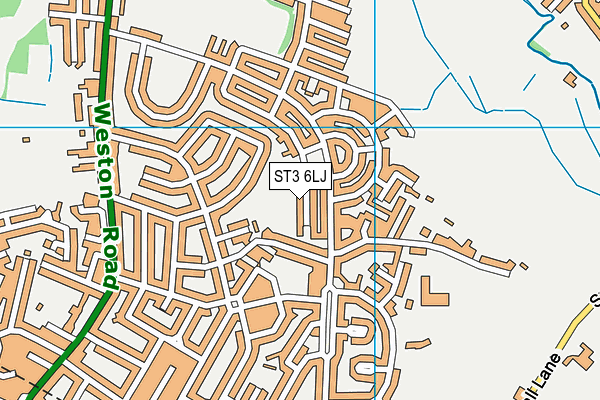 ST3 6LJ map - OS VectorMap District (Ordnance Survey)