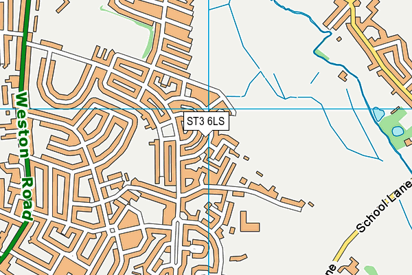 ST3 6LS map - OS VectorMap District (Ordnance Survey)