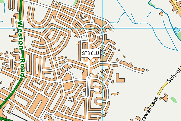 ST3 6LU map - OS VectorMap District (Ordnance Survey)