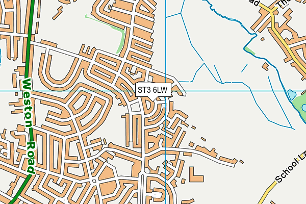 ST3 6LW map - OS VectorMap District (Ordnance Survey)