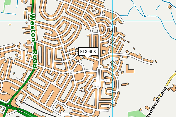 ST3 6LX map - OS VectorMap District (Ordnance Survey)