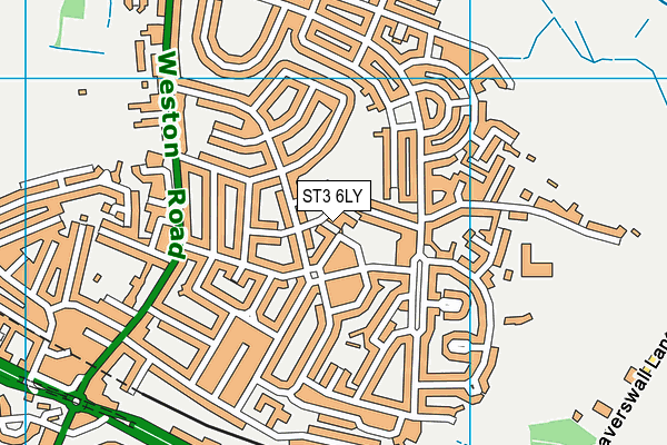 ST3 6LY map - OS VectorMap District (Ordnance Survey)