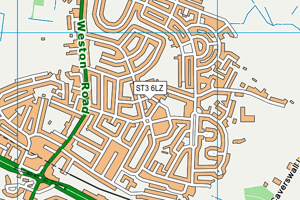 ST3 6LZ map - OS VectorMap District (Ordnance Survey)