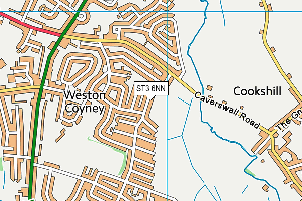 ST3 6NN map - OS VectorMap District (Ordnance Survey)