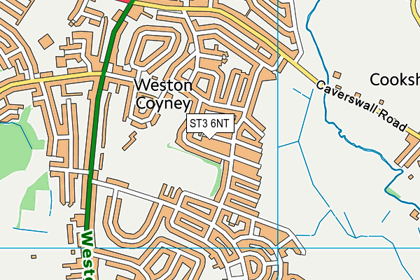 ST3 6NT map - OS VectorMap District (Ordnance Survey)