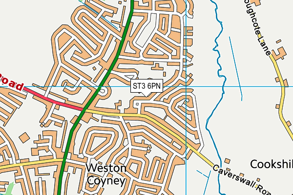 ST3 6PN map - OS VectorMap District (Ordnance Survey)