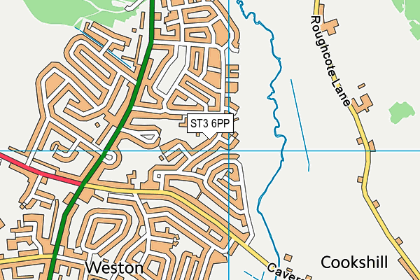 ST3 6PP map - OS VectorMap District (Ordnance Survey)