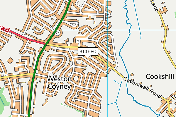 ST3 6PQ map - OS VectorMap District (Ordnance Survey)