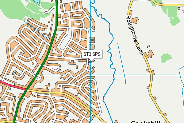 ST3 6PS map - OS VectorMap District (Ordnance Survey)