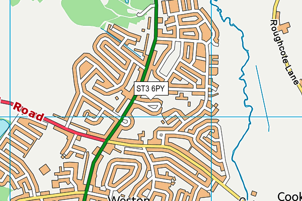 ST3 6PY map - OS VectorMap District (Ordnance Survey)