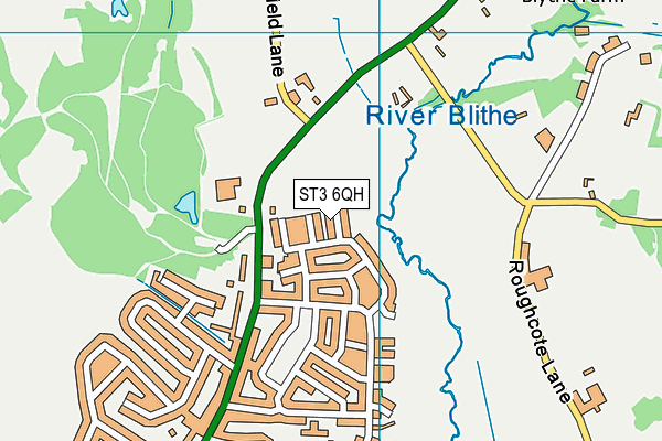 ST3 6QH map - OS VectorMap District (Ordnance Survey)