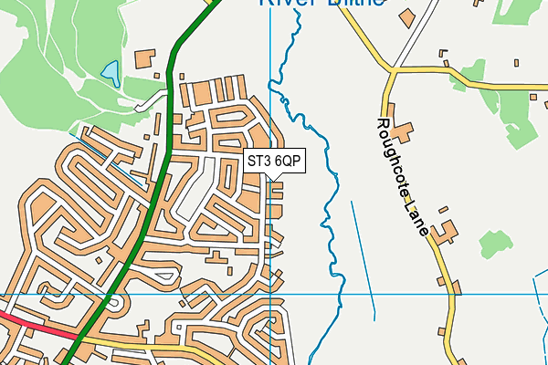 ST3 6QP map - OS VectorMap District (Ordnance Survey)