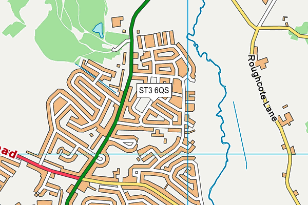 ST3 6QS map - OS VectorMap District (Ordnance Survey)