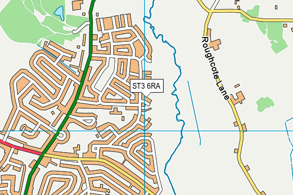 ST3 6RA map - OS VectorMap District (Ordnance Survey)
