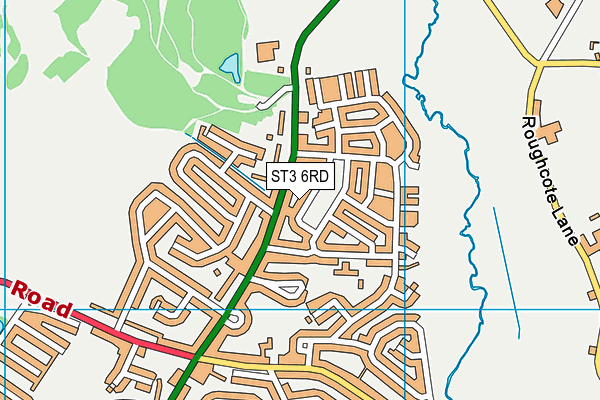 ST3 6RD map - OS VectorMap District (Ordnance Survey)