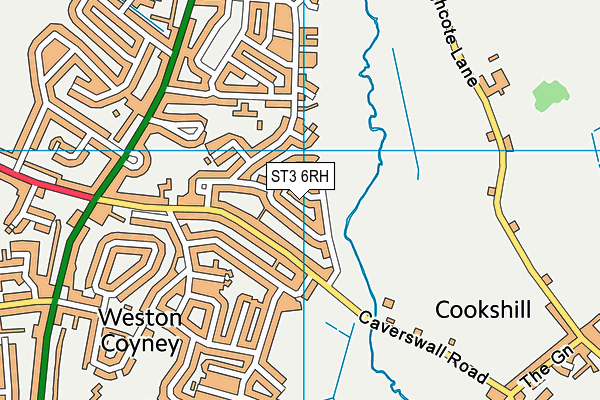 ST3 6RH map - OS VectorMap District (Ordnance Survey)