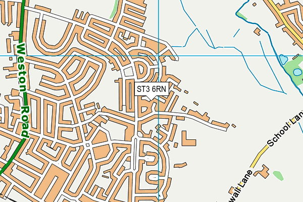 ST3 6RN map - OS VectorMap District (Ordnance Survey)