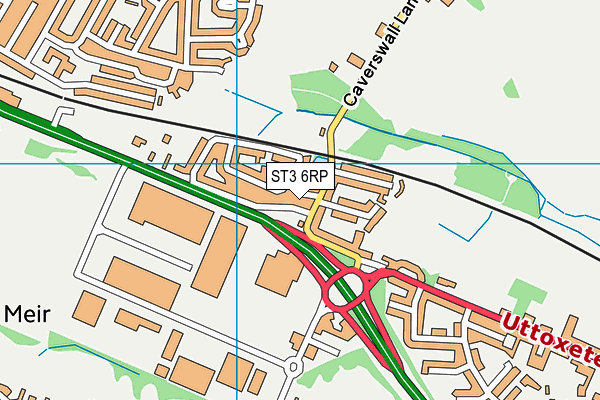 ST3 6RP map - OS VectorMap District (Ordnance Survey)