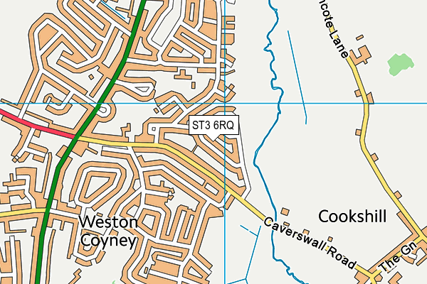 ST3 6RQ map - OS VectorMap District (Ordnance Survey)