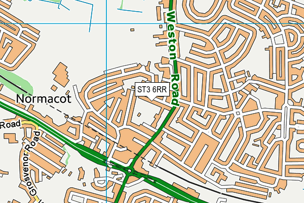ST3 6RR map - OS VectorMap District (Ordnance Survey)