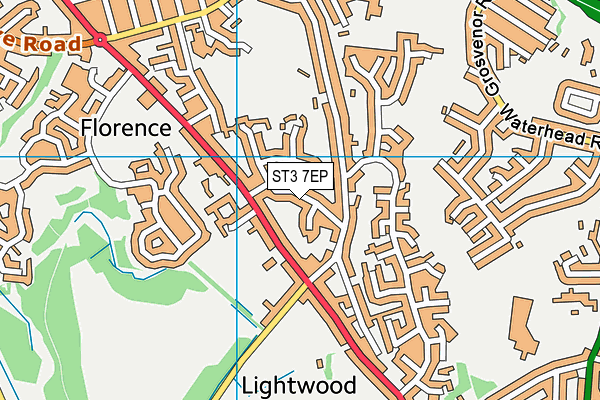 ST3 7EP map - OS VectorMap District (Ordnance Survey)