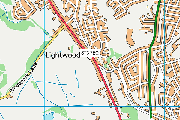 ST3 7EQ map - OS VectorMap District (Ordnance Survey)