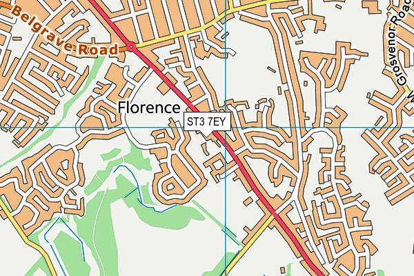 ST3 7EY map - OS VectorMap District (Ordnance Survey)