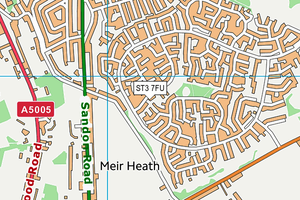 ST3 7FU map - OS VectorMap District (Ordnance Survey)