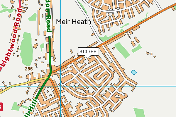 ST3 7HH map - OS VectorMap District (Ordnance Survey)