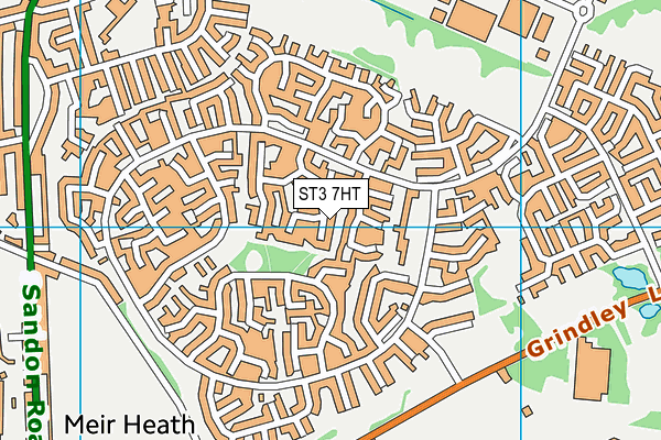 ST3 7HT map - OS VectorMap District (Ordnance Survey)