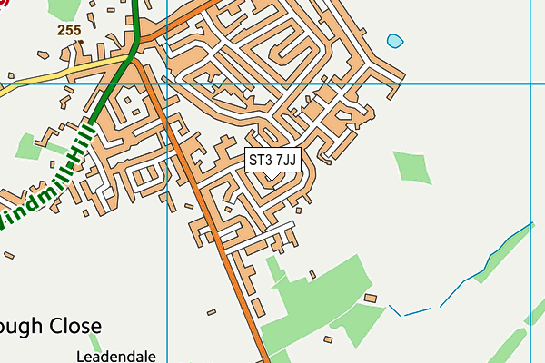 ST3 7JJ map - OS VectorMap District (Ordnance Survey)