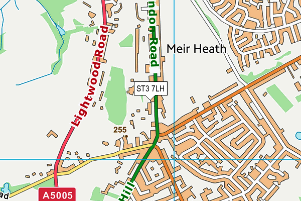 ST3 7LH map - OS VectorMap District (Ordnance Survey)