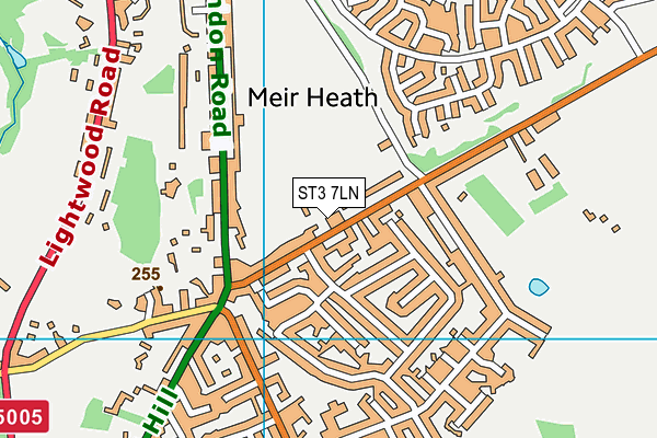 ST3 7LN map - OS VectorMap District (Ordnance Survey)