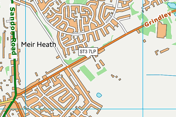 ST3 7LP map - OS VectorMap District (Ordnance Survey)