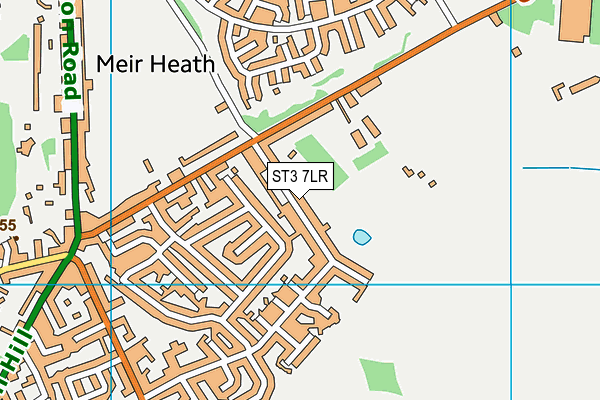 ST3 7LR map - OS VectorMap District (Ordnance Survey)