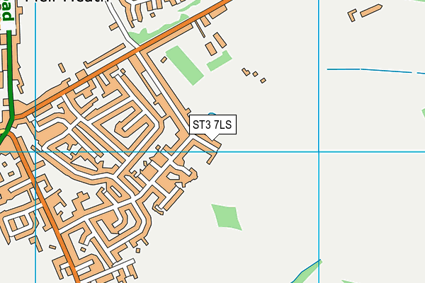 ST3 7LS map - OS VectorMap District (Ordnance Survey)