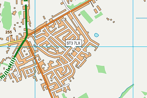 ST3 7LX map - OS VectorMap District (Ordnance Survey)