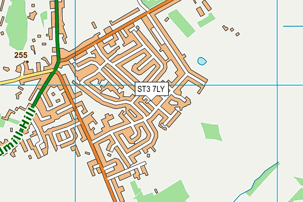 ST3 7LY map - OS VectorMap District (Ordnance Survey)