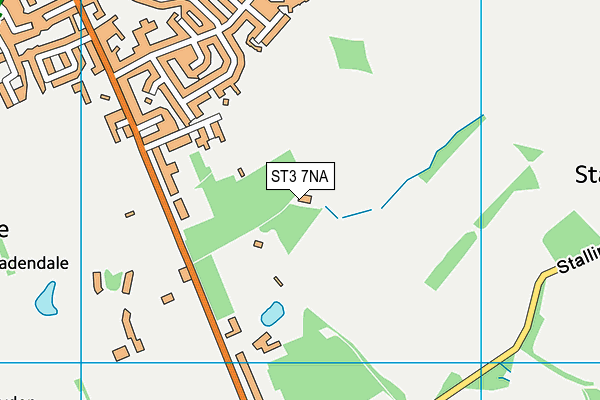 ST3 7NA map - OS VectorMap District (Ordnance Survey)