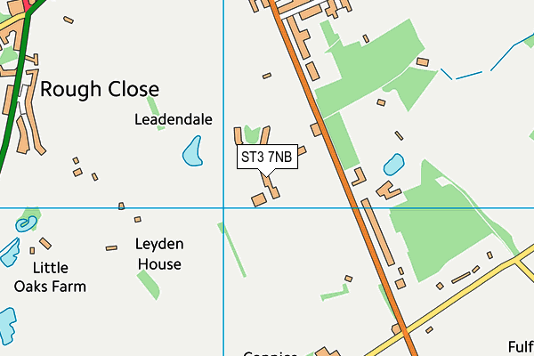 ST3 7NB map - OS VectorMap District (Ordnance Survey)